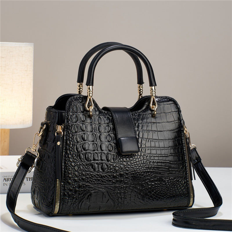 Crossbody Bag for Women with Crocodile Pattern, Large Capacity, Casual Tote Bag, Shoulder Bag for Daily Use