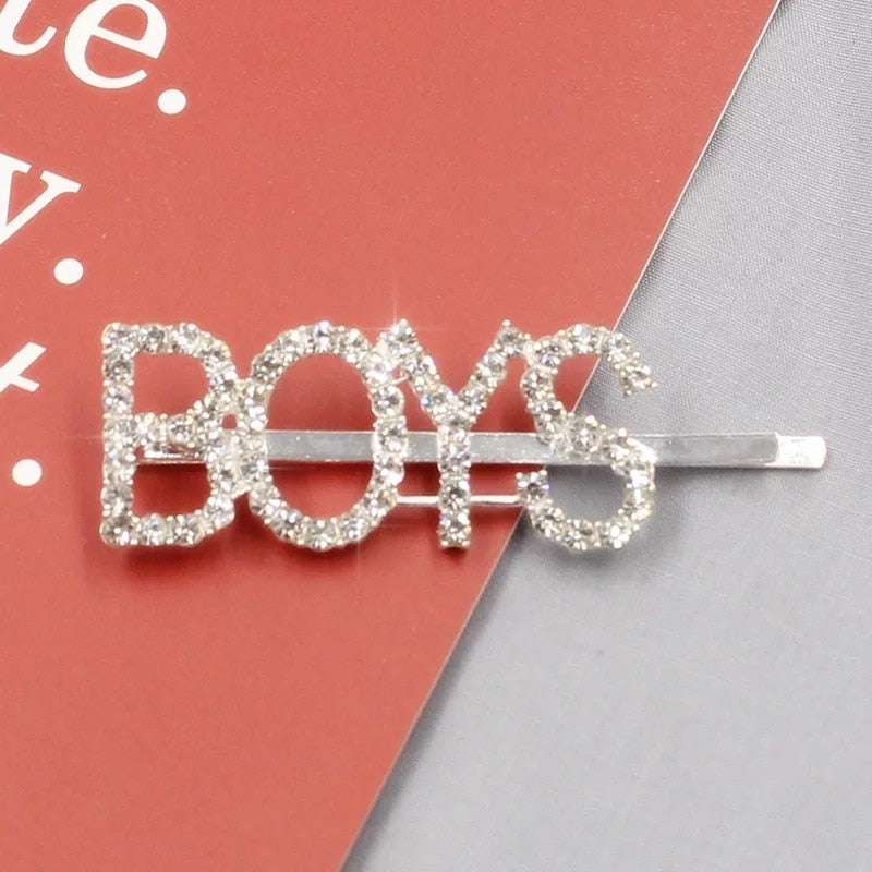1PC Bling Letter Hairpins Headwear for Women Girls Hair Clips Pins Barrette Tools Hair Accessories