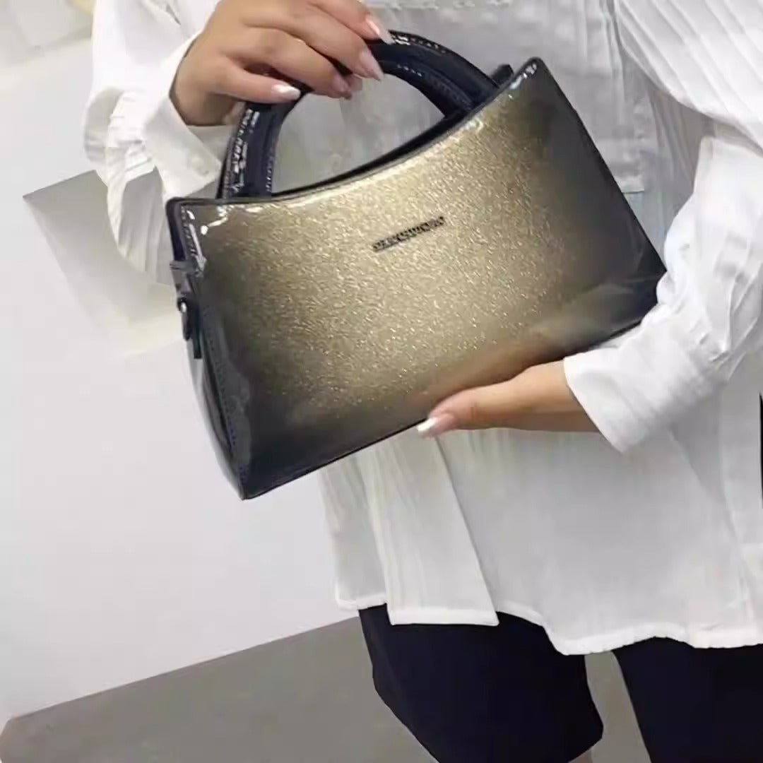 New PU soft leather texture messenger bag fashion simple solid color shoulder bag casual light handbag