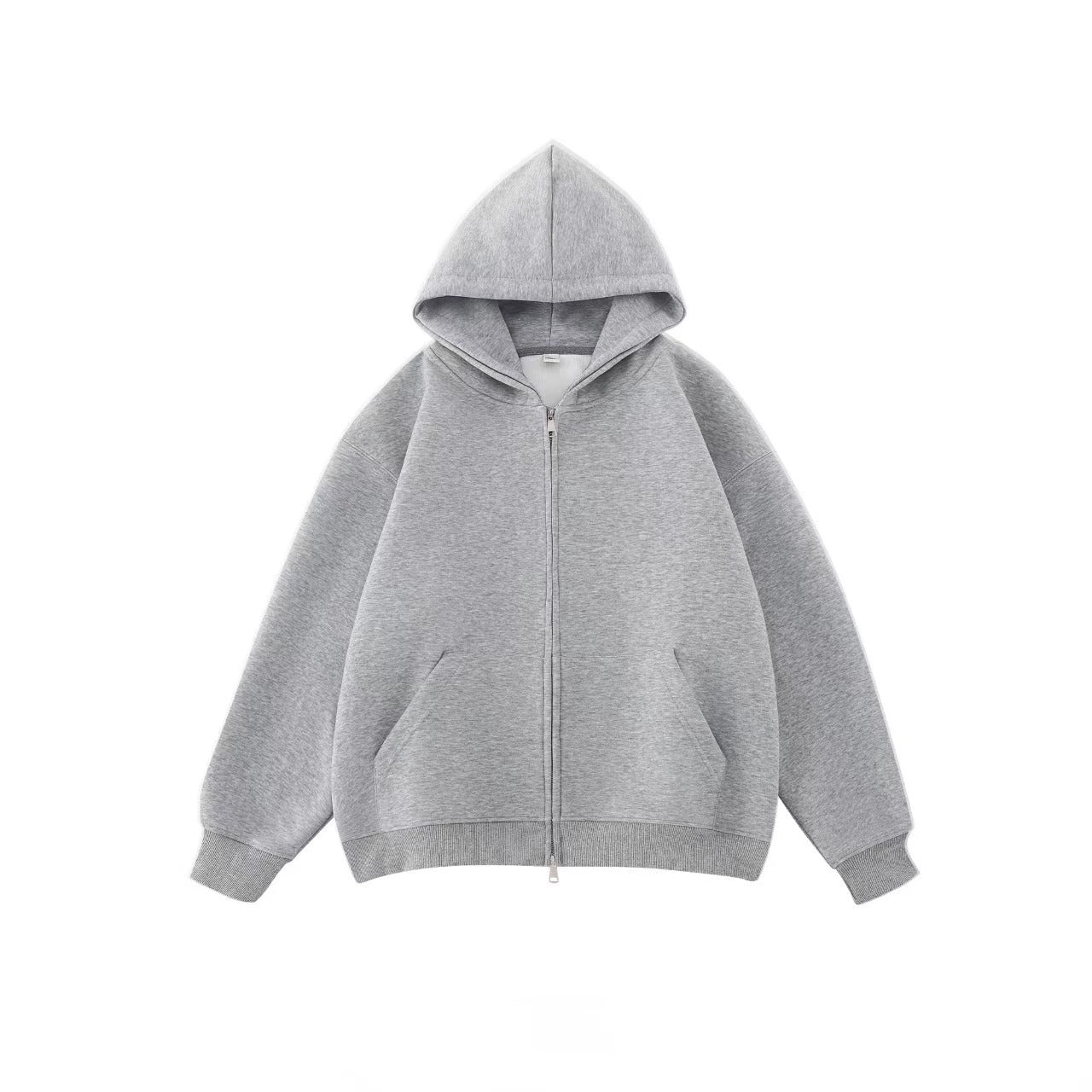 Retro Trendy Hooded Zip-Up Sweatshirt Women  Loose Oversize Lazy Jacket Top