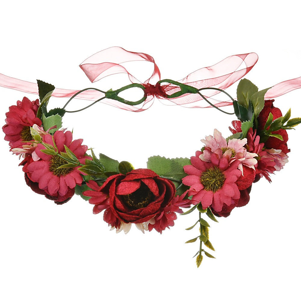 Pearl velvet flower headband headband rose flower headband photo shoot