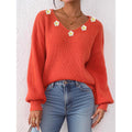 V-neck loose sweater