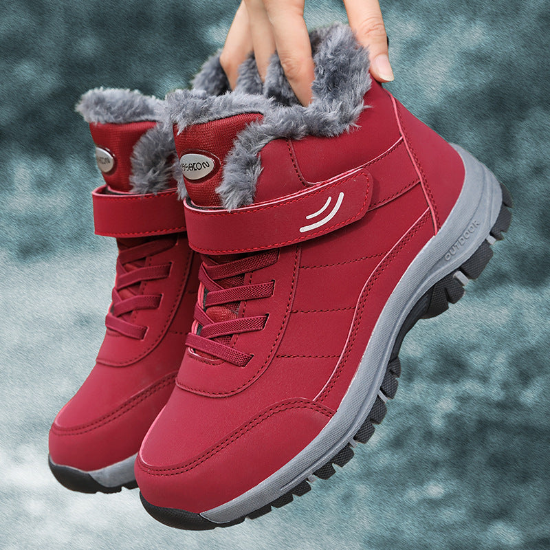 Rubber sole anti slip warm cotton shoes snow boots