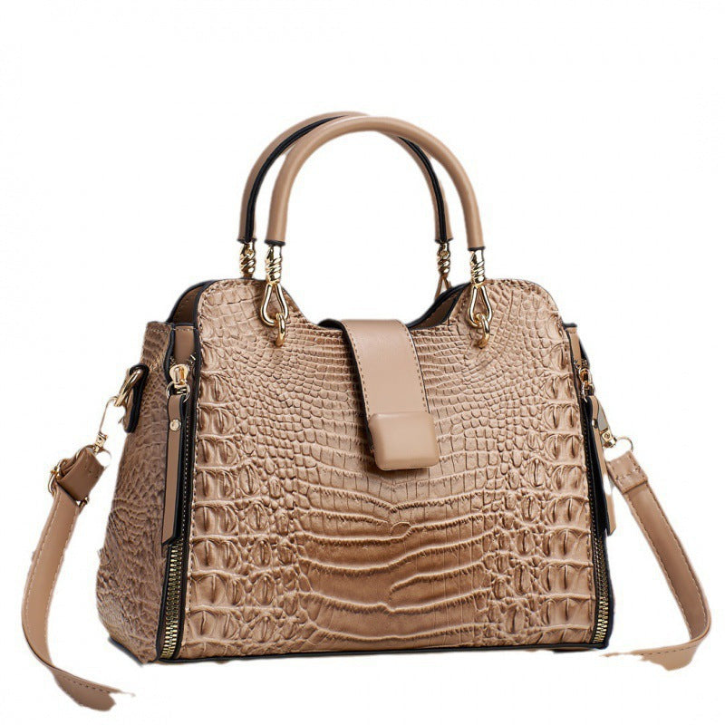 Crossbody Bag for Women with Crocodile Pattern, Large Capacity, Casual Tote Bag, Shoulder Bag for Daily Use