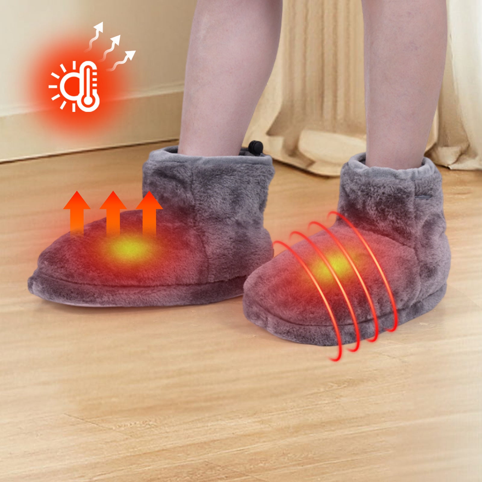 USB electric heating shoes warm home slippers hot boots