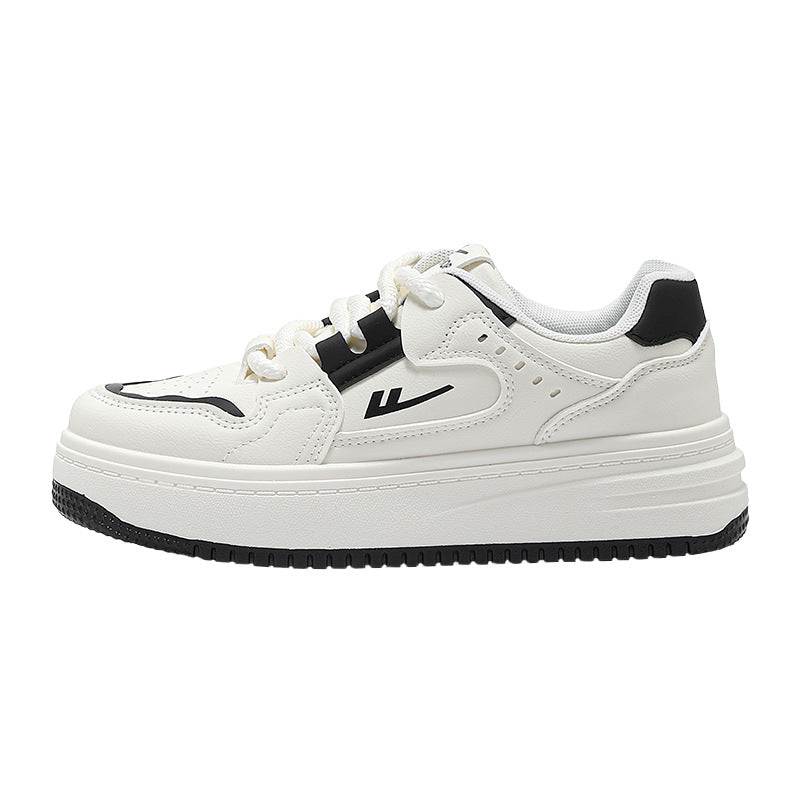 Color blocked breathable women's thick soled shoes for warmth