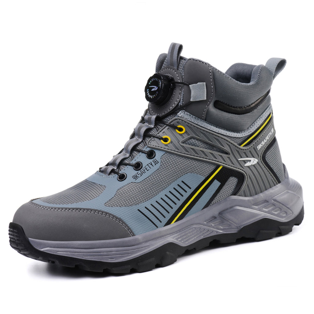 Anti smashing and anti piercing steel toe cap construction site wear-resistant high top work boots